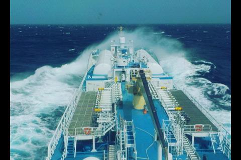 Clear progress: Terntank chemical tanker 'Ternsund', host to WinGD's first dual-fuel X-DF engine in service (credit: WinGD)